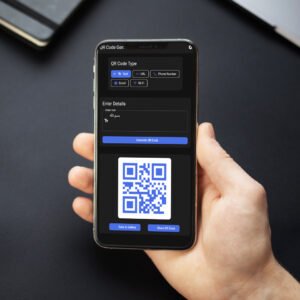 مشروع تطبيق Flutter لانشاء اكواد كيو ار كود QR Code Generator (نسخة أساسية)